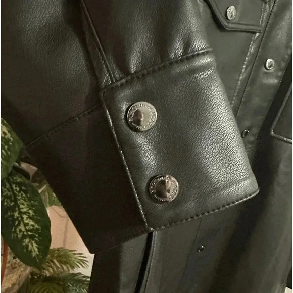 BCBGeneration vegan black leather jacket size L - Picture 7 of 13